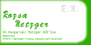 rozsa metzger business card